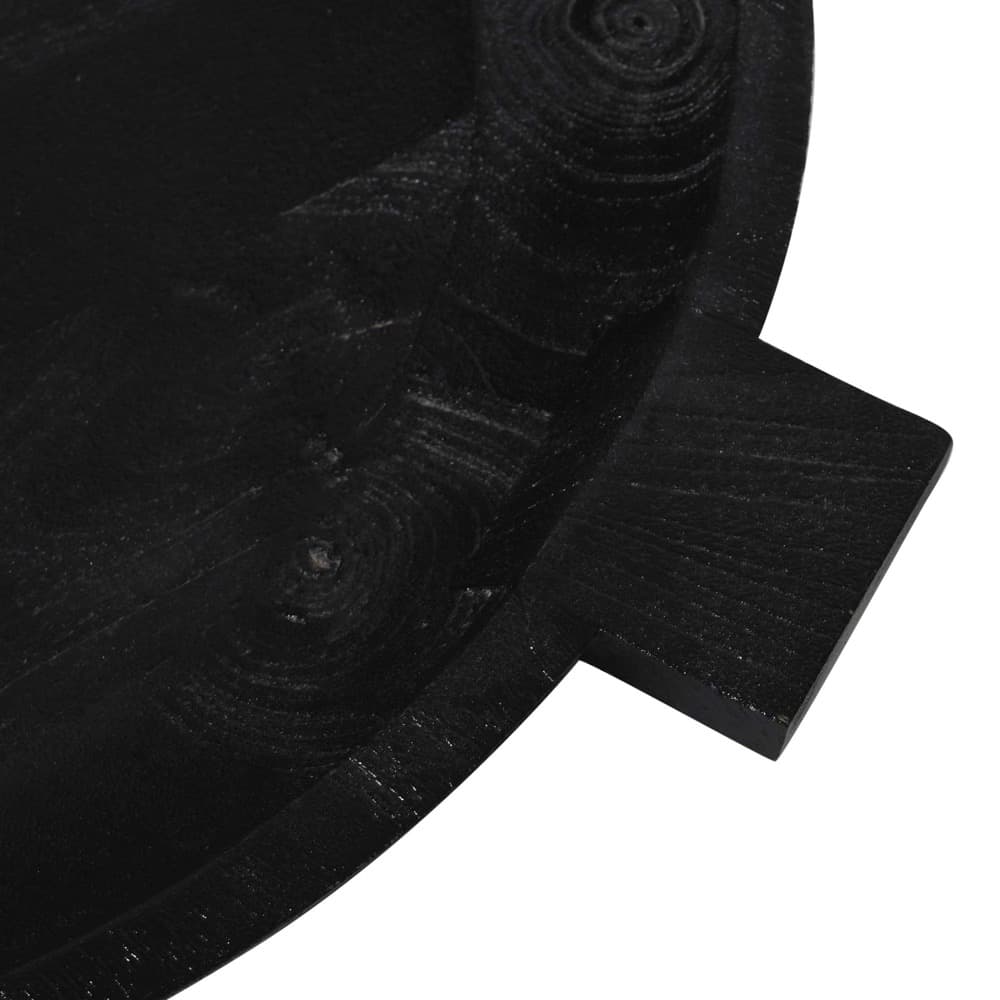Sandblasted Black Wooden Bowls Set of 2 by BIDKhome - Image 12