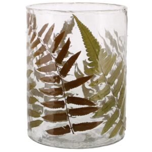 Large Enameled Fern Hurricane by HomArt
