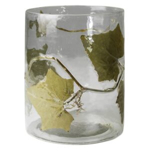 Small Enameled Ivy Hurricane by HomArt