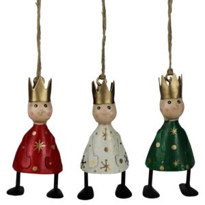 Metal Kings Ornament Set of 3 by HomArt