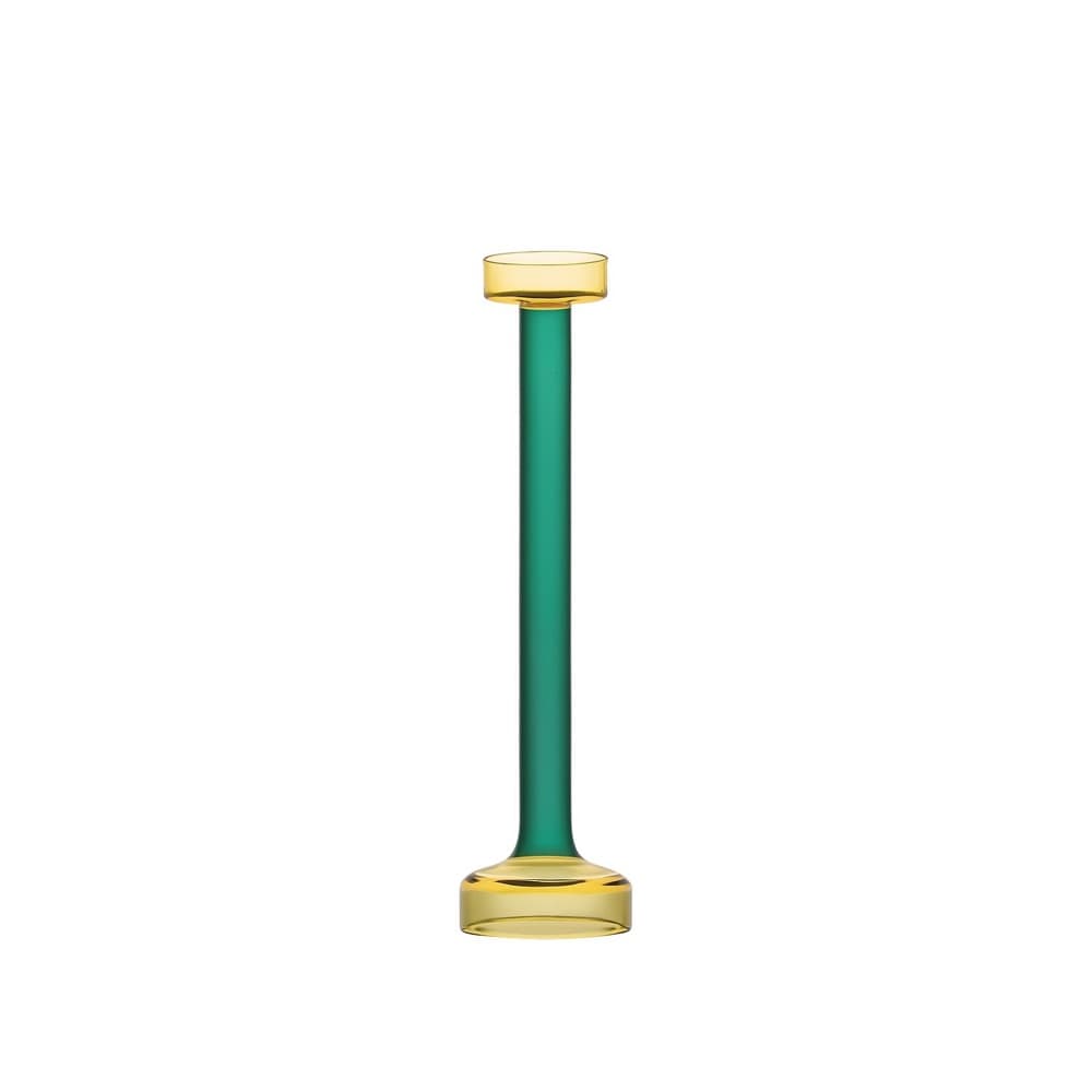 Yellow & Green Glass Candle Holder in 3 Sizes by BIDKhome - Image 5