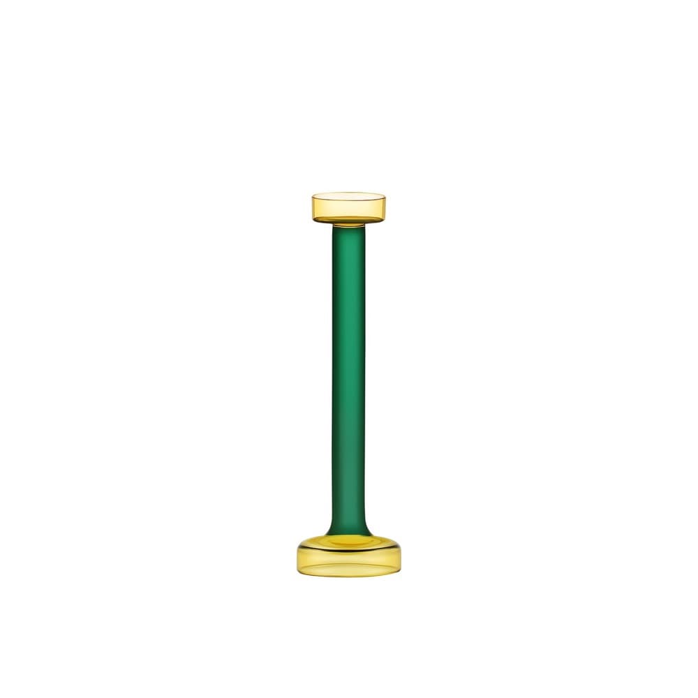 Yellow & Green Glass Candle Holder in 3 Sizes by BIDKhome - Image 7