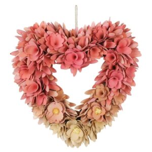 Wood Shaving Heart Wreath by HomArt