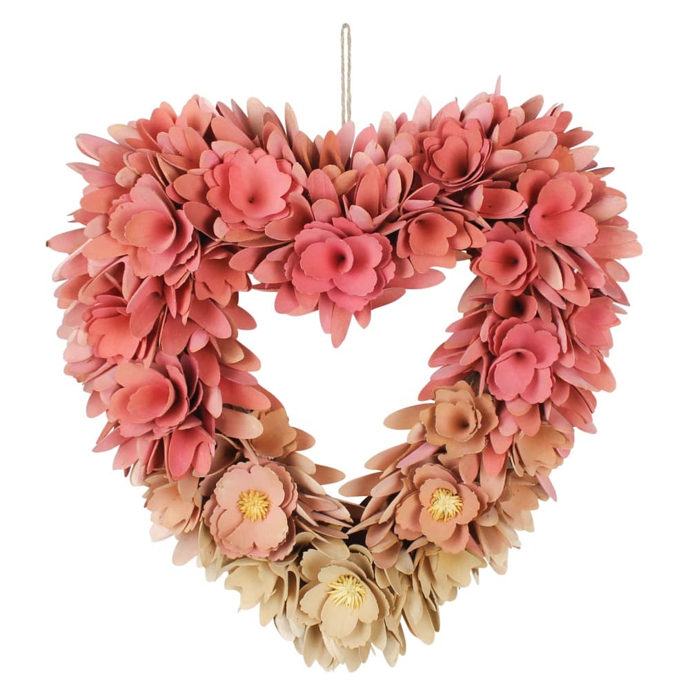 Wood Shaving Heart Wreath by HomArt