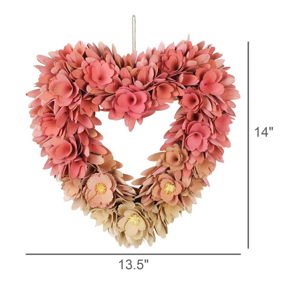 Wood Shaving Heart Wreath by HomArt - Image 4