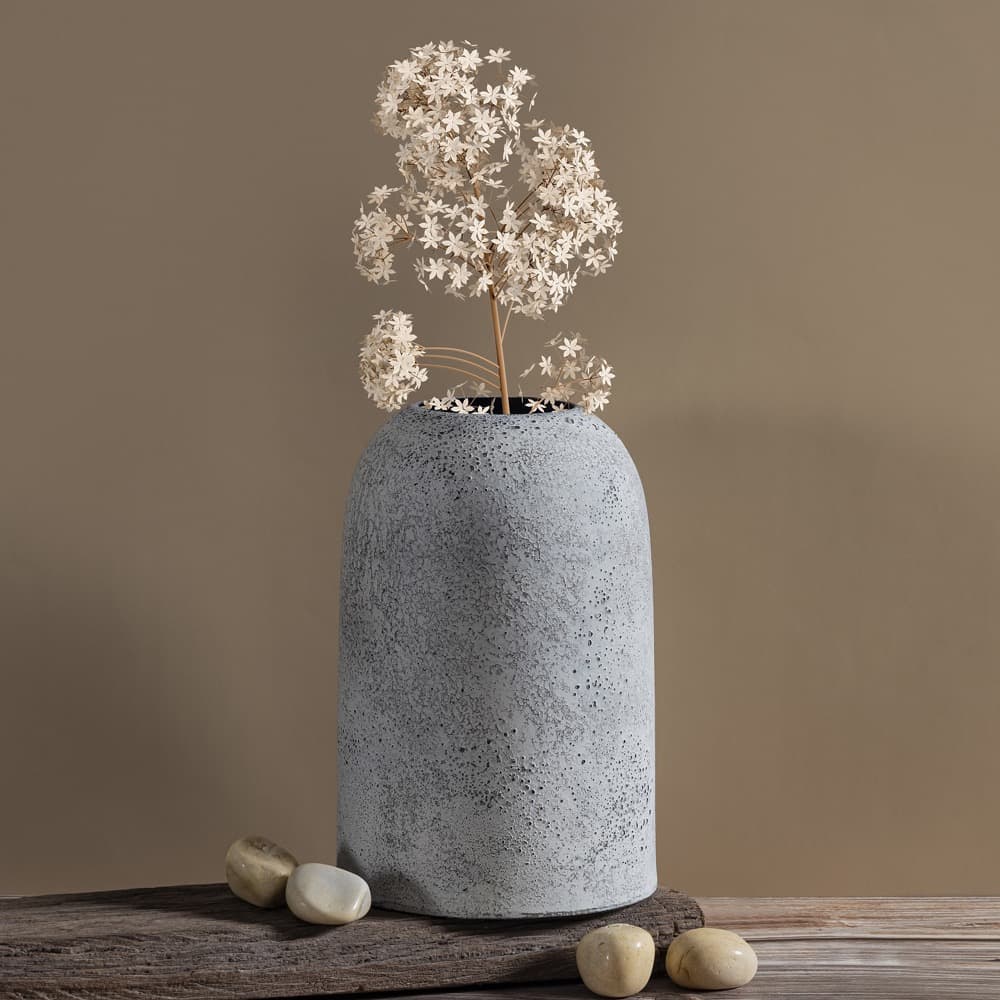 Antique Iron Gray Vase in 2 Sizes by BIDKhome - Image 4