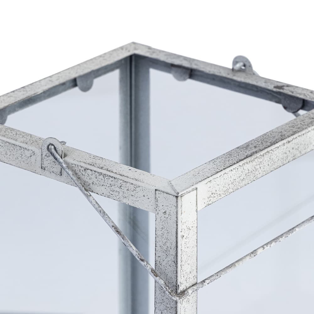 Antique Gray Iron Lantern in 2 Sizes by BIDKhome - Image 3