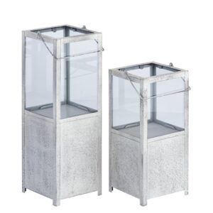 Antique Gray Iron Lantern in 2 Sizes by BIDKhome