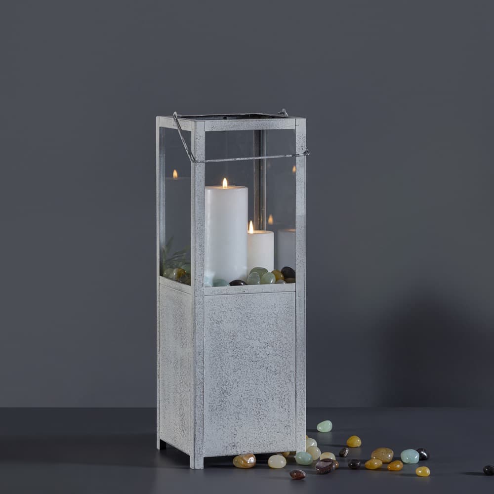Antique Gray Iron Lantern in 2 Sizes by BIDKhome - Image 5