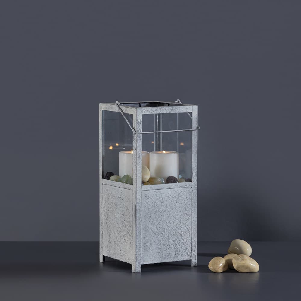 Antique Gray Iron Lantern in 2 Sizes by BIDKhome - Image 12