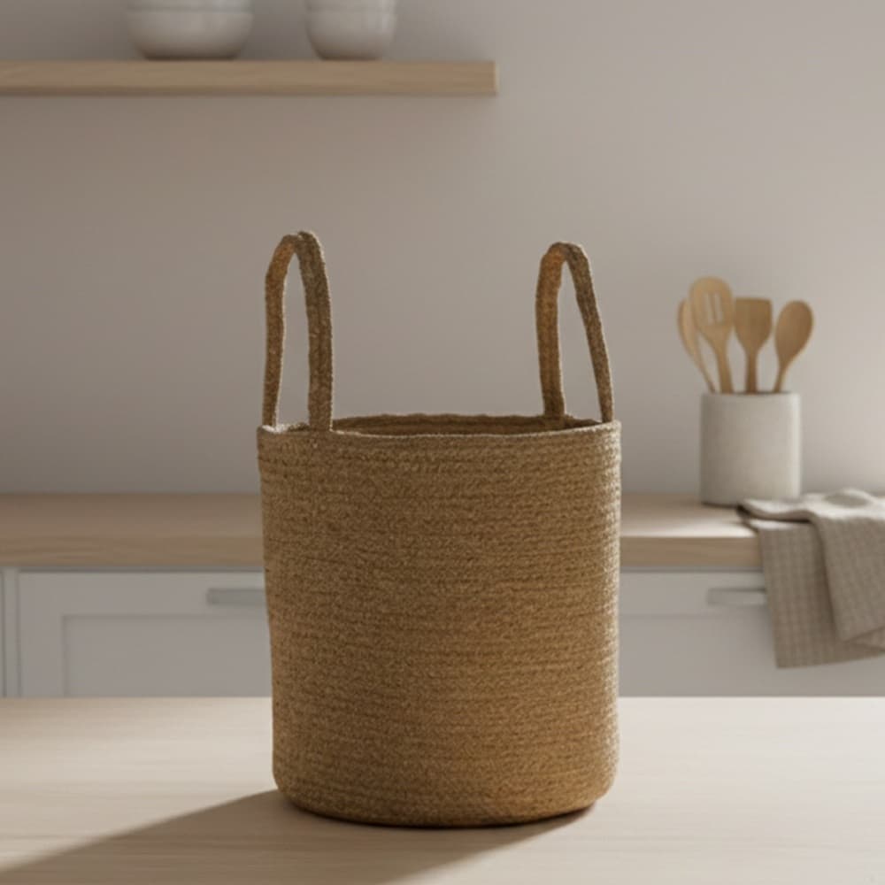Natural Bamboo Baskets in 2 Sizes by BIDKhome - Image 3