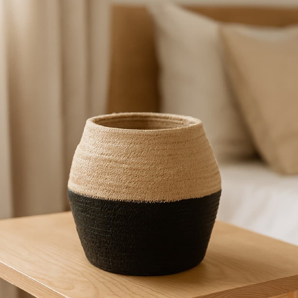 Black & Natural Bamboo Vases in 2 Sizes by BIDKhome - Image 6