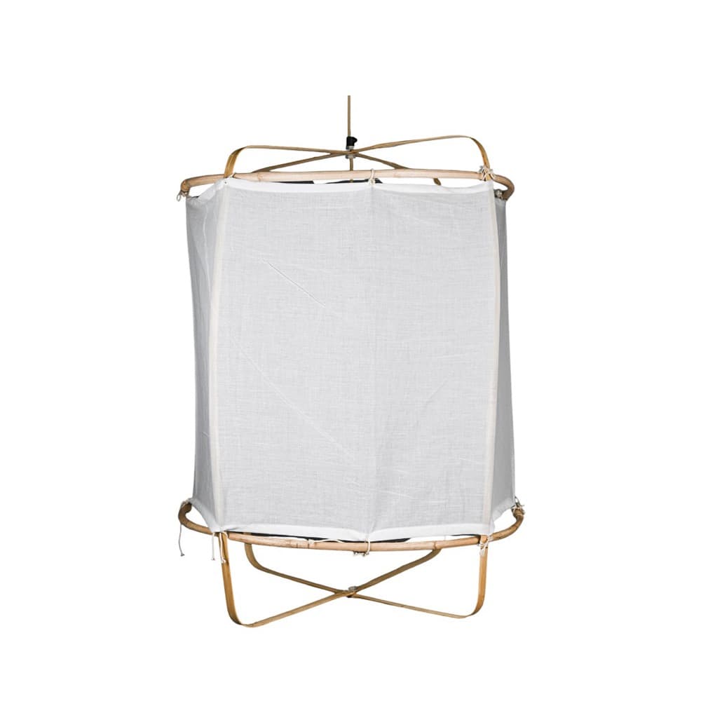 Pendant Light with Natural Bamboo Frame in 2 Sizes by BIDKhome - Image 5