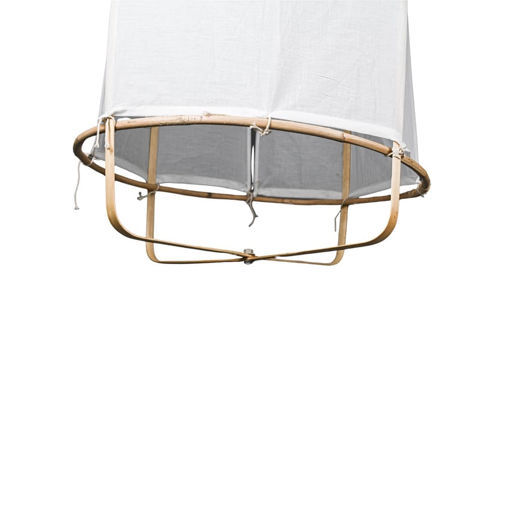 Pendant Light with Natural Bamboo Frame in 2 Sizes by BIDKhome - Image 8