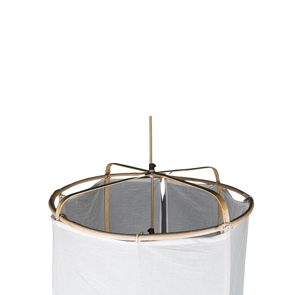 Pendant Light with Natural Bamboo Frame in 2 Sizes by BIDKhome - Image 9