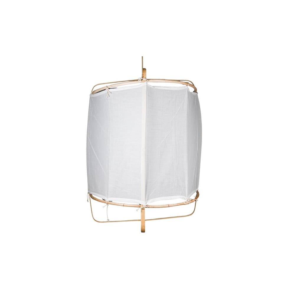 Pendant Light with Natural Bamboo Frame in 2 Sizes by BIDKhome - Image 10