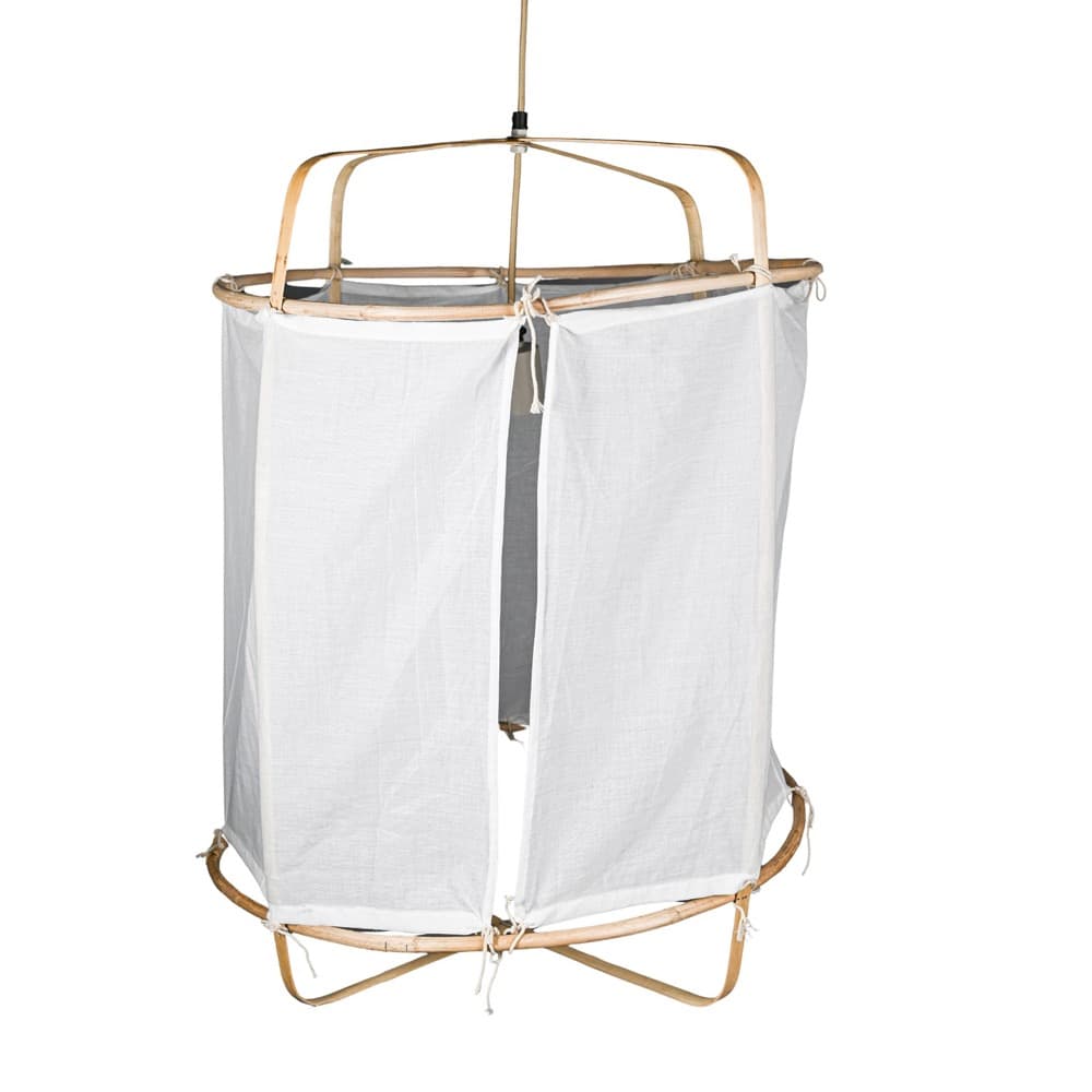 Pendant Light with Natural Bamboo Frame in 2 Sizes by BIDKhome - Image 17
