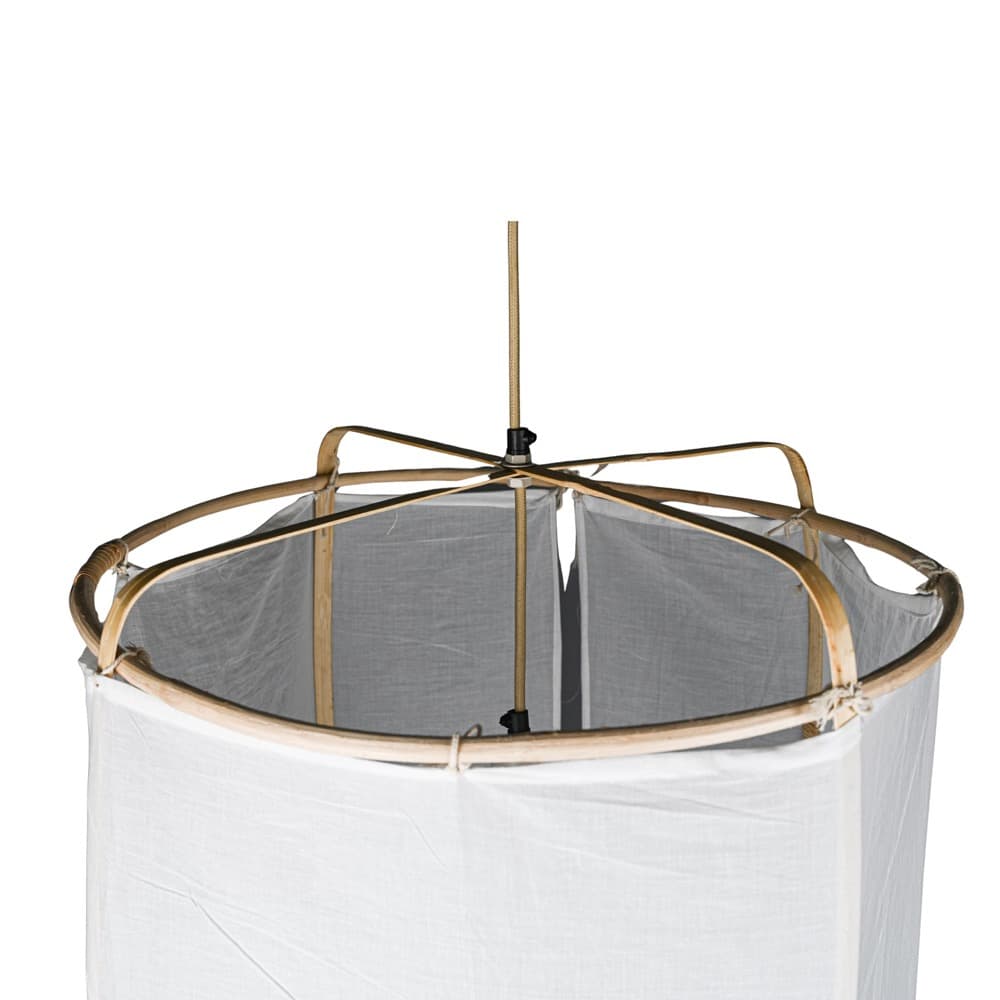 Pendant Light with Natural Bamboo Frame in 2 Sizes by BIDKhome - Image 20