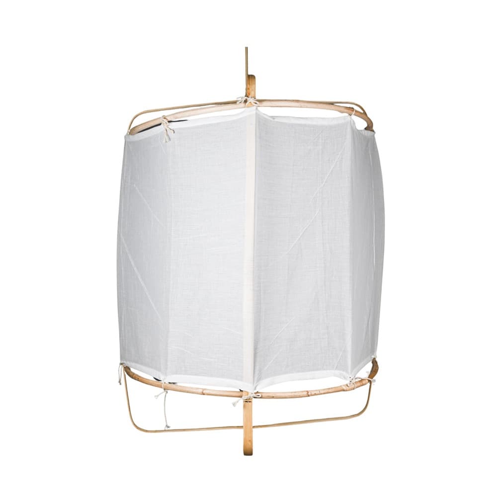 Pendant Light with Natural Bamboo Frame in 2 Sizes by BIDKhome - Image 21