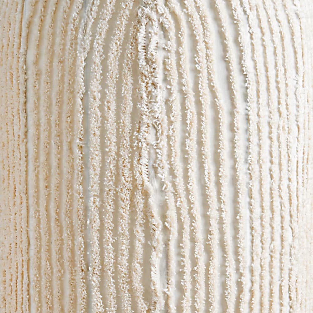 Striped White Cotton Table Lamp in 2 Sizes by BIDKhome - Image 6