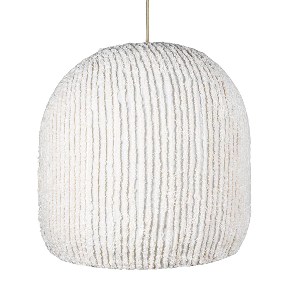 Striped White Cotton Table Lamp in 2 Sizes by BIDKhome - Image 12
