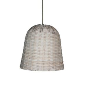 Rattan White Pendant Lamp in 2 Sizes by BIDKhome