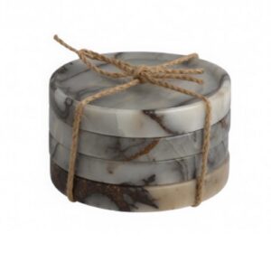 Gray Marble Coasters Set of 4 by BIDKhome