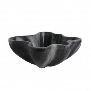 Black Marble Lotus Bowl by BIDKhome