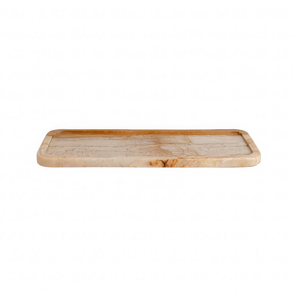 Rectangle Marble Travertine Tray by BIDKhome