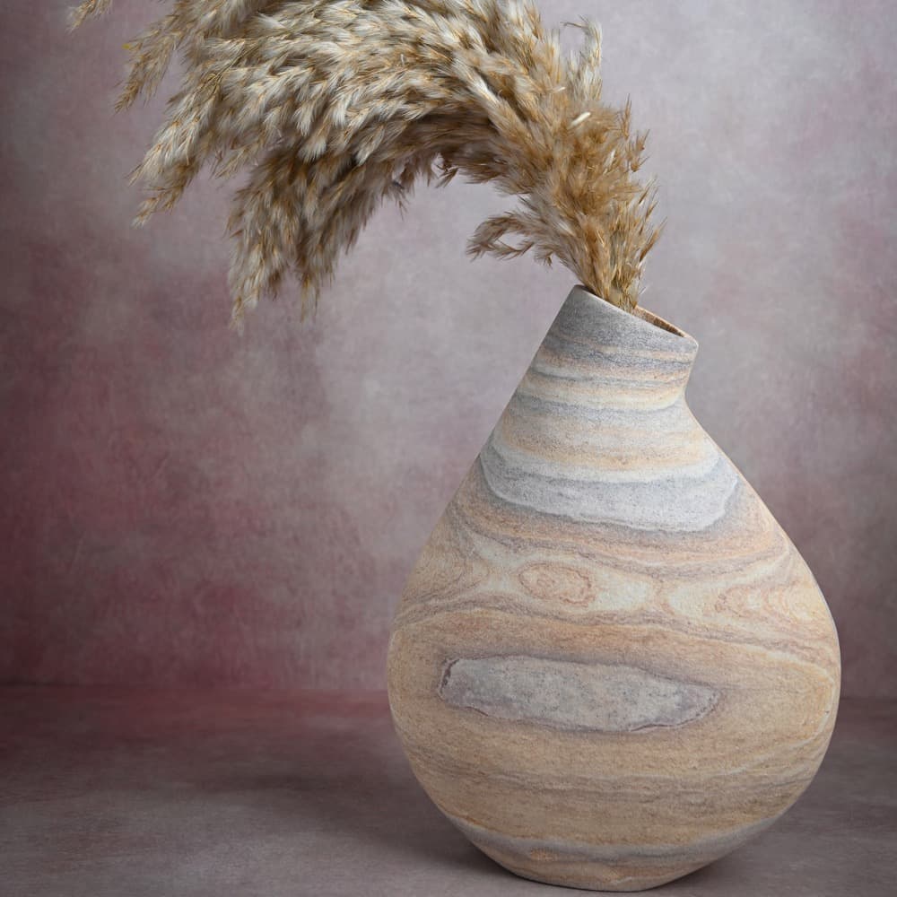 Sandstone Natural Vase by BIDKhome - Image 3