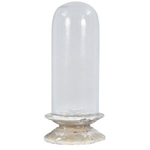 Small Arroyo Dome with White Wood Base by HomArt