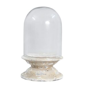 Large Arroyo Dome with White Wood Base by HomArt