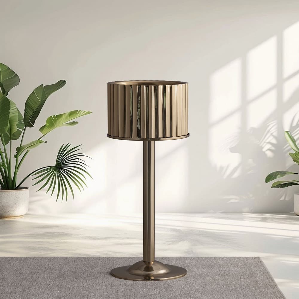 Gold Steel Double-Wall Ice Bucket in 2 Sizes by BIDKhome - Image 6