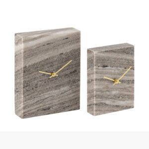 Morchino Marble Rectangular Table Clock in 2 Sizes by BIDKhome