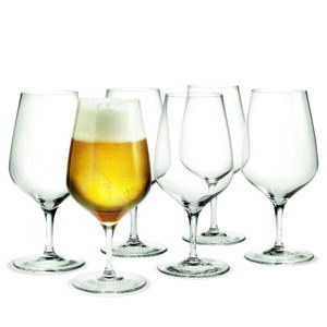 Cabernet Beer Glass Clear 6 Pcs H: 8.1" Ø: 3.9" 21.6 oz by Holmegaard