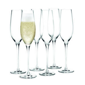 Cabernet Champagne Glass Clear 6 Pcs H: 10.6" Ø: 2.8" 9.8 oz by Holmegaard