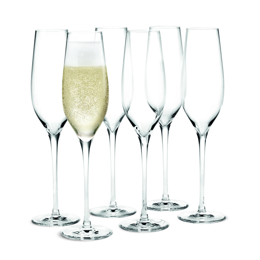 Cabernet Champagne Glass Clear 6 Pcs H: 10.6" Ø: 2.8" 9.8 oz by Holmegaard