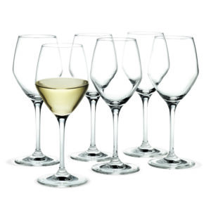 Perfection White Wine Glass Clear 6 Pcs H: 7.9" Ø: 3.1" 10.8 oz by Holmegaard
