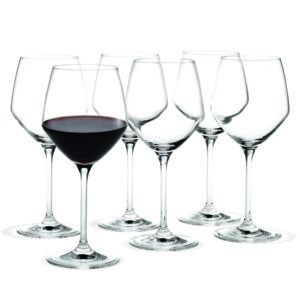 Perfection Red Wine Glass Clear 6 Pcs H: 8.3" Ø: 3.7" 14.5 oz by Holmegaard