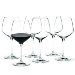 Perfection Burgundy Glass Clear 6 Pcs H: 8.7" Ø: 4.3" 20 oz by Holmegaard
