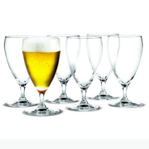Perfection Beer Glass Clear 6 Pcs H: 6.7" Ø: 3.6" 14.9 oz by Holmegaard