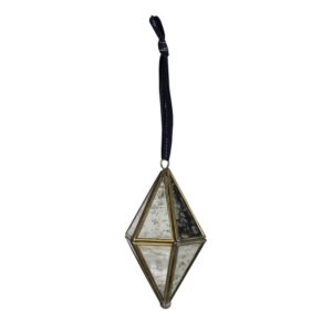 Octahedron Ornament B with Sari Hanger Set of 2 by HomArt