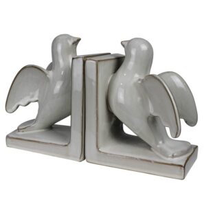 Pair of Ceramic Bird Bookends by HomArt