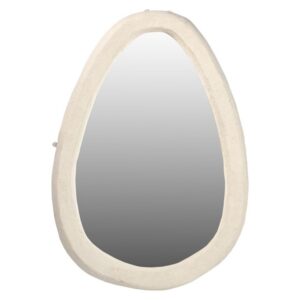 Paper Mache Oval Mirror in 2 Sizes by BIDKhome