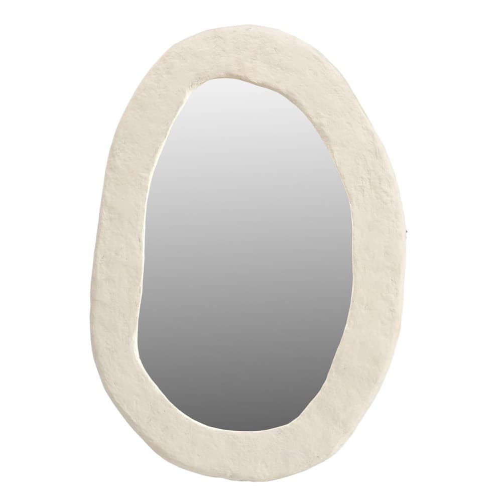 Paper Mache Oval Mirror in 2 Sizes by BIDKhome - Image 7