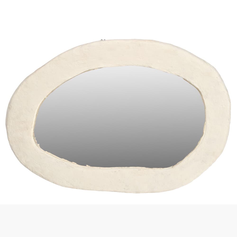 Paper Mache Oval Mirror in 2 Sizes by BIDKhome - Image 10