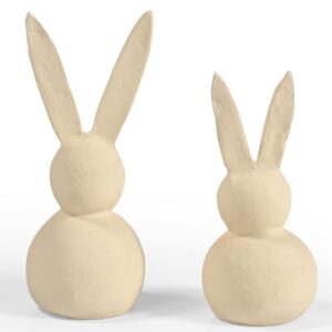 Paper Mache Bunny Set of 2 by BIDKhome