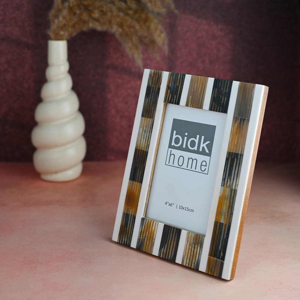 White & Yellow Resin Horn Picture Frames in 3 Sizes by BIDKhome - Image 11