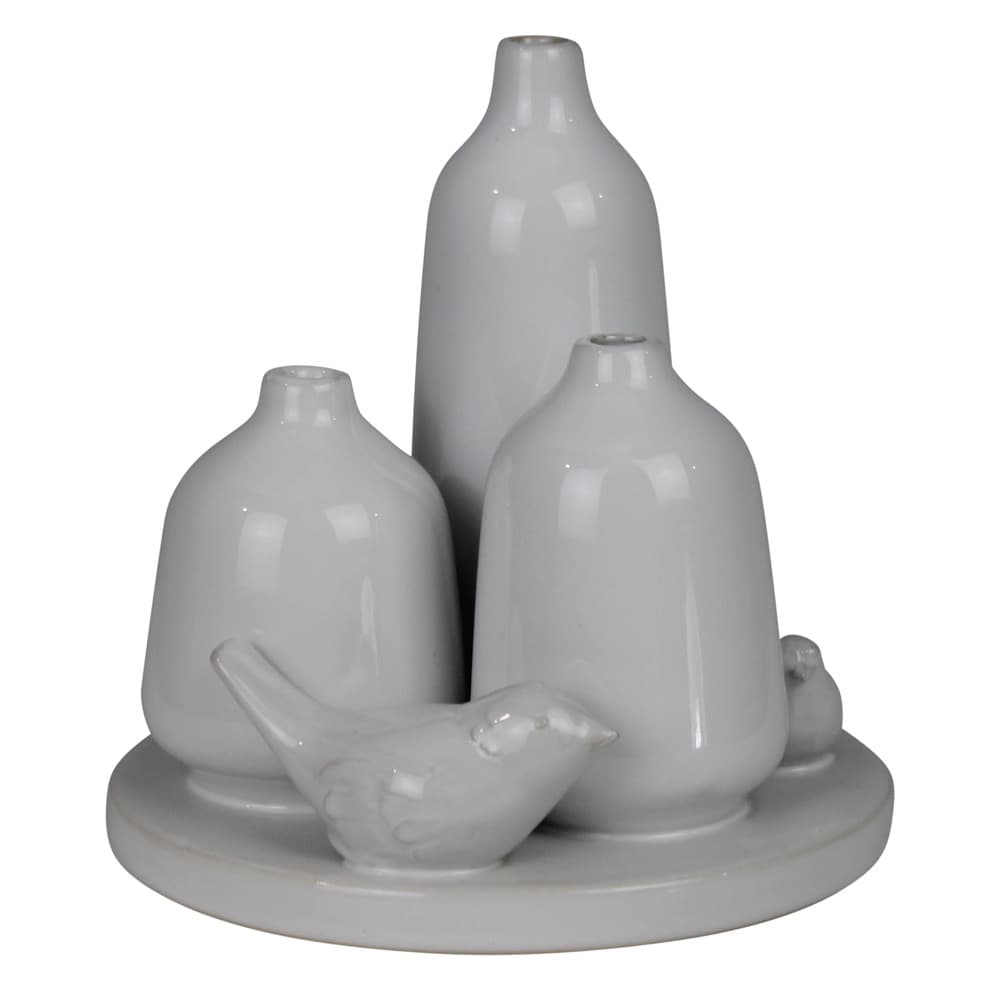 Vase Trio with Two Birds by HomArt - Image 2