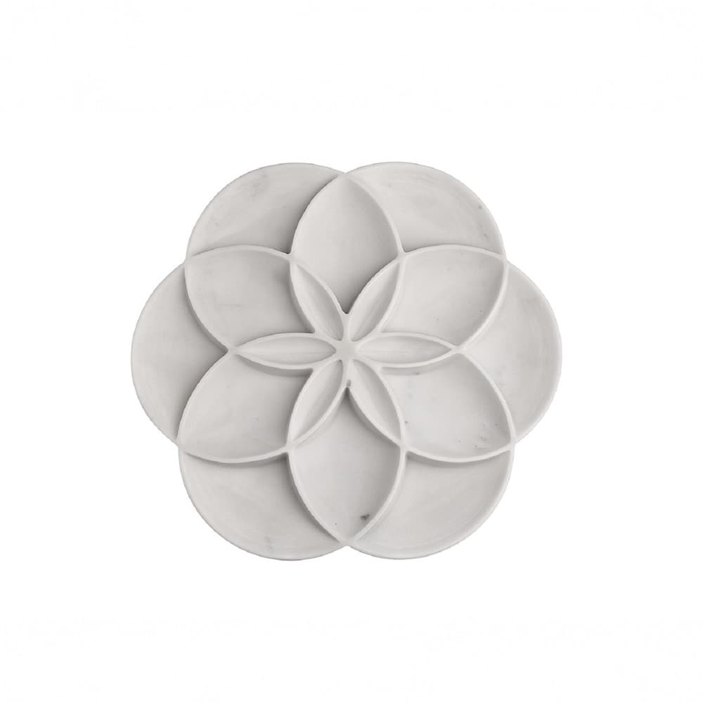 White Marble Centerpieces in 2 Sizes by BIDKhome